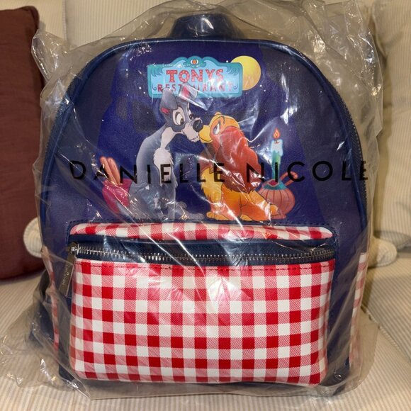 NEW Disney Lady And The Tramp Mini Backpack by Danielle Nicole Spaghetti Kiss - Picture 7 of 9